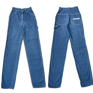 70s vintage Lee Painter Pant Jeans Carpenter Utility Long inseam Talon Zipper.